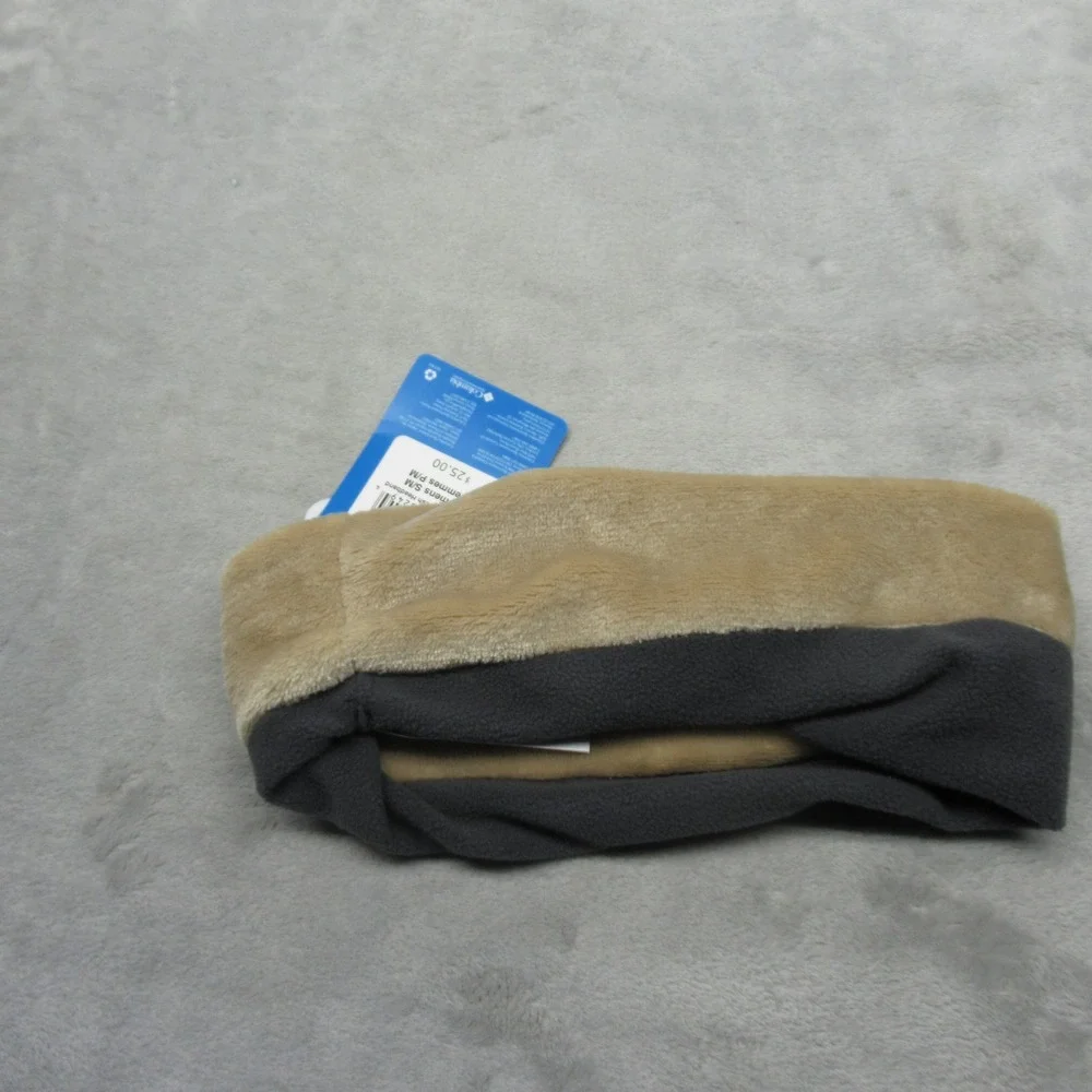 Columbia Fire Side Plush Headband Womens‎ S/M Gray Tan Fleece Ear Warmer